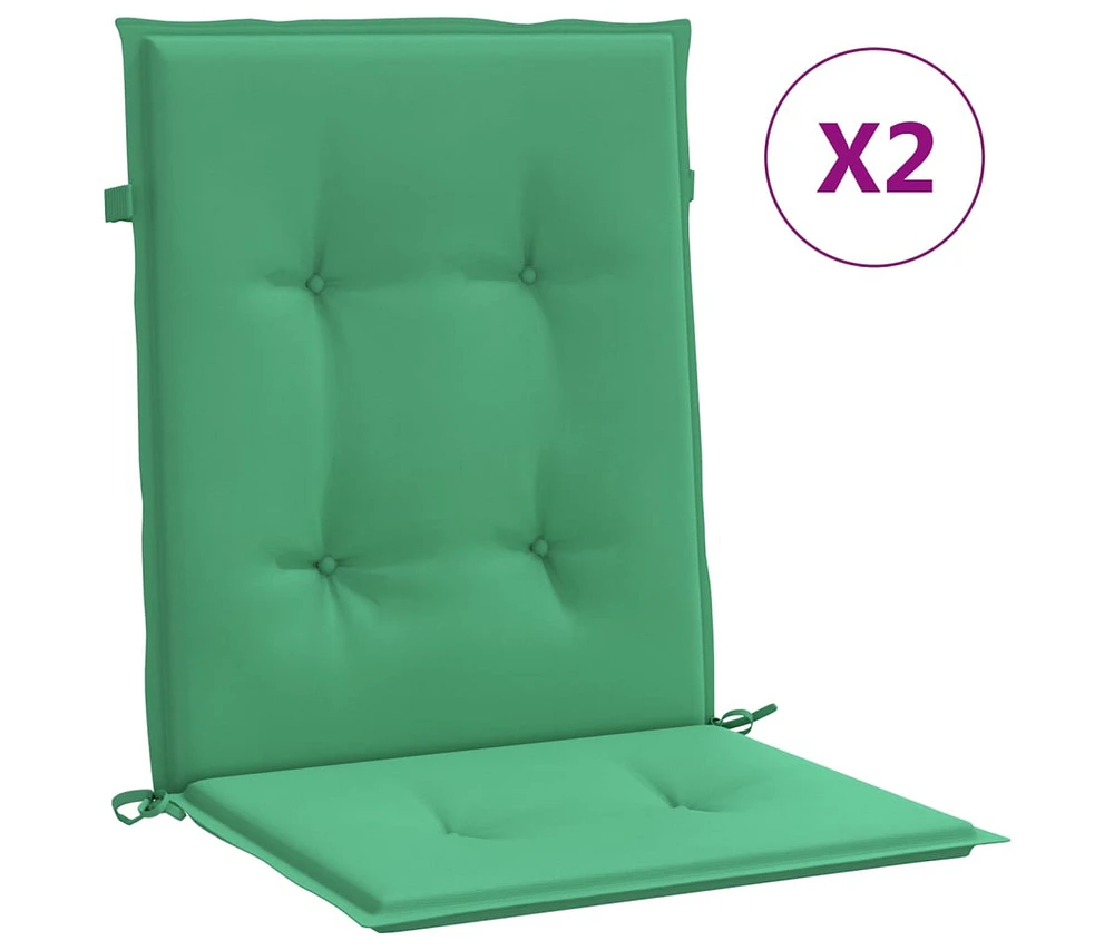 Garden Lowback Chair Cushions 2 pcs 39.4"x19.7"x1.2" Oxford Fabric