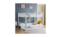 Slickblue Bunk Bed with Trundle Bed for Space-Saving and Extra Sleeping Arrangement