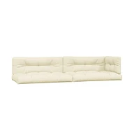 vidaXL Pallet Cushions 5 pcs Cream Fabric