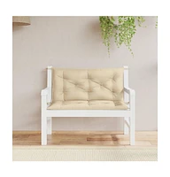 Garden Bench Cushion Beige 39.4"x(19.7"+19.7")x2.8" Oxford Fabric