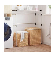 Laundry Baskets 2 pcs Water Hyacinth