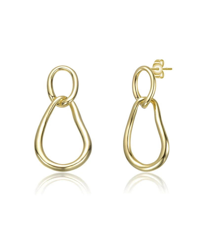 14K Gold Plated Golden Harmony Dangle Earrings