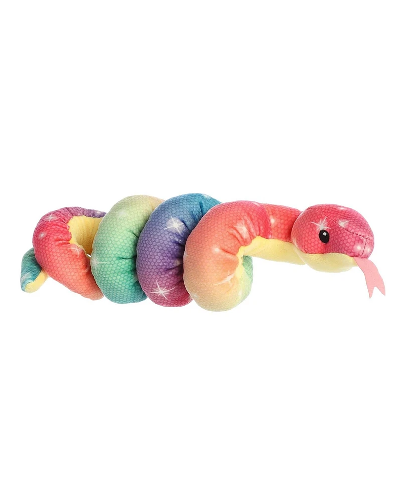 Aurora Small Wrist Wranglers Rainbow Dreams Snake Snake Playful Plush Toy 8"