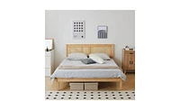 Slickblue Platform Bed Frame with Headboard for Stylish and Comfortable Bedroom Design