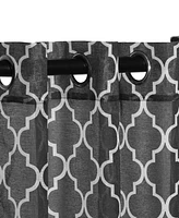 Superior Trellis Sheer 2-Piece Curtain Panels with Grommet Header Top, 52" X 84"