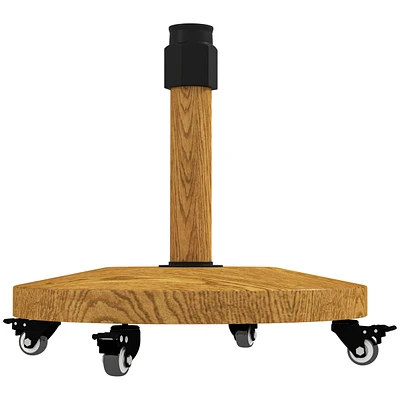 Outsunny Patio Umbrella Base Outdoor Umbrella Base with Wheels,