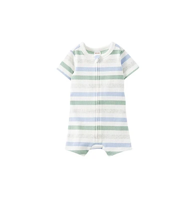 Cotton On Baby Boys The Billie Short Sleeve Zip Romper