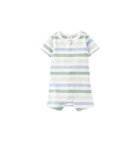 Cotton On Baby Boys The Billie Short Sleeve Zip Romper