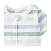 Cotton On Baby Boys The Billie Short Sleeve Zip Romper