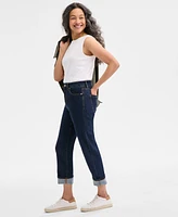 Style & Co Petite High-Rise Cuffed Capri Jeans, Exclusively at Macy's