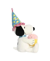 Aurora Medium Birthday Snoopy Peanuts Adorable Plush Toy White 12"