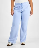 And Now This Trendy Plus Scuba Wide-Leg Pants, Created for Macy's