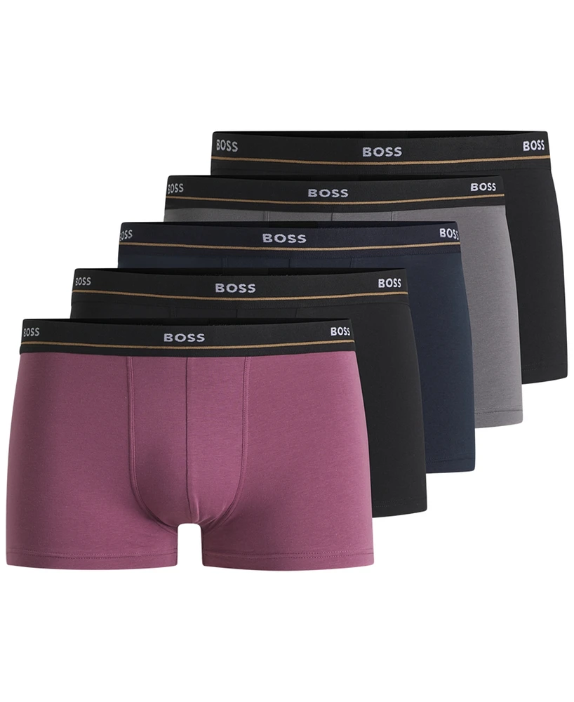 Boss by Hugo Men's 5-Pack Essential Logo Trunks