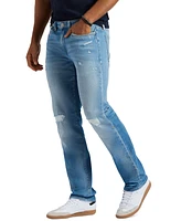 Men's Straight Six Straight-Fit Distressed Jeans