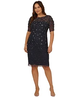 Adrianna Papell Plus Embellished Sheath Dress