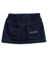 Guess Baby Girl 2-Piece Stretch Jersey Printed T-Shirt and Knit Denim Skirt