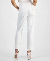 Guess Women's Celia Boyfriend High-Rise Cuffed-Hem Jeans