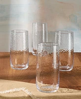 Oake Clear Textured Highball Glasses, Set of 4, Exclusively at Macy's