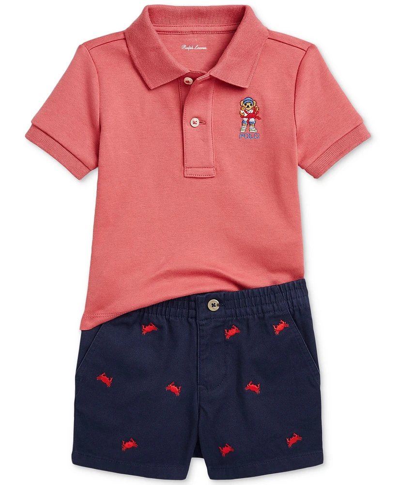 Polo Ralph Lauren Baby Soft Cotton Shirt & Chino Short Set