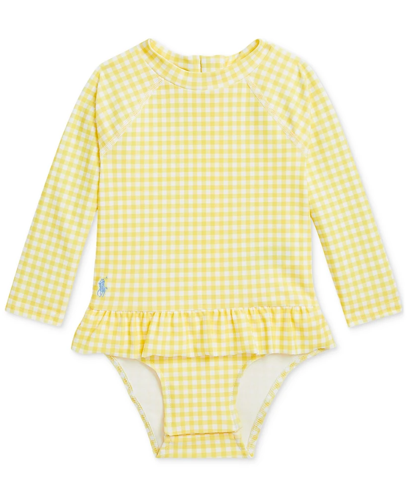 Polo Ralph Lauren Baby Ruffled Gingham Rash Guard