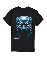 Airwaves Men's Black Panther Oversized Face Short Sleeve T-Shirt