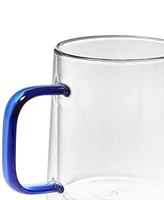 The Cellar Blue Handle Glass Mugs, Set of 2, Exclusively at Macy's