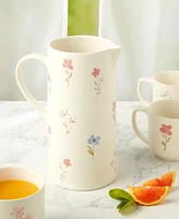 Haven 10" Floral Stoneware Pitcher