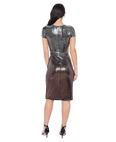 Bebe Women's Ombre Sequin Midi T-Shirt Dress