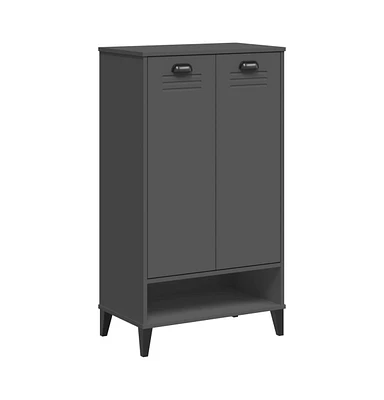 Shoe Cabinet Viken Anthracite Gray Engineered Wood