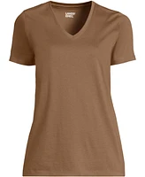 Lands' End Women's Petite Relaxed Supima Cotton V-Neck T-Shirt