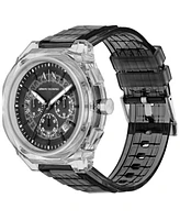 A|X Armani Exchange Men's Quartz Chronograph Gray Polyurethane Watch, 44mm