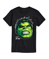 Airwaves Men's Hulk Face Oversized Short Sleeve T-Shirt