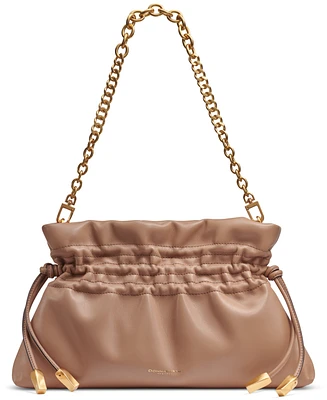 Donna Karan New York Southold Leather Clutch with Chain Strap