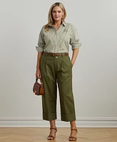 Lauren Ralph Plus Relaxed-Fit Striped Broadcloth Shirt