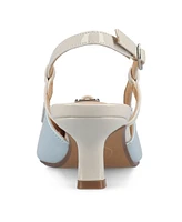 Journee Collection Women's Padma Slingback Kitten Heel Pumps