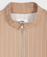 Mode of One Men's Pinstripe 1/4-Zip Track Jacket, Exclusively at Macy's