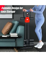 Foldable Adjustable Core Abdominal Trainer with 3 Adjustable Resistance and Lcd Display