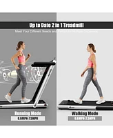 2.25HP 2 in 1 Folding Treadmill with App Speaker Remote Control