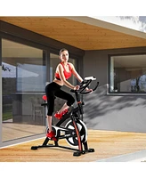Kuyotq Household Adjustable Indoor Exercise Cycling Bike Trainer with Electronic Meter
