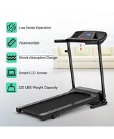 1.0 Hp Foldable Treadmill Electric Support Mobile Power