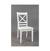 Simplicity Solid Wood Classic Cross-Back Dining Chair (Set of 2