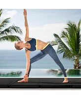 4-Panel Folding Gymnastics Mat with Carrying Handles for Home Gym