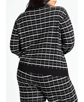 Eloquii Women's Plus Size Knit Tweed Jacket