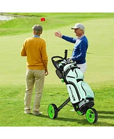 Folding 3 Wheels Golf Push Cart with Brake Scoreboard Adjustable Handle