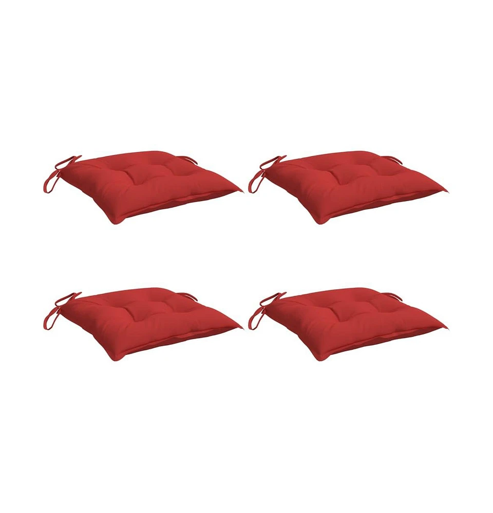 Chair Cushions 4 pcs Red 19.7"x19.7"x2.8" Oxford Fabric