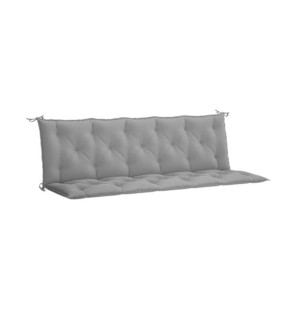 Garden Bench Cushion Gray 70.9"x(19.7"+19.7")x2.8" Oxford Fabric