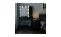 Slickblue Mirror Cabinet with Led Strips – Modern Bathroom Storage Cabinet with Adjustable Shelves