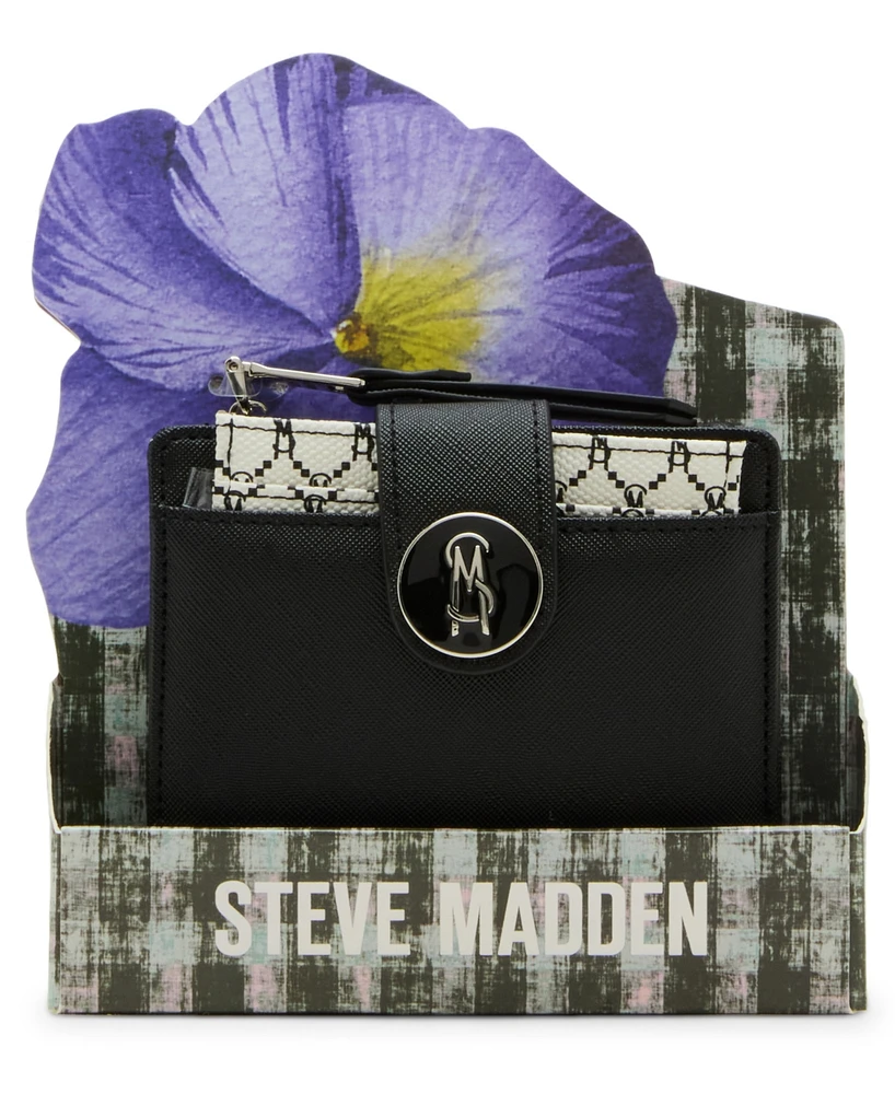 Steve Madden Bjadyn-f Zipper Flower Box Wallet
