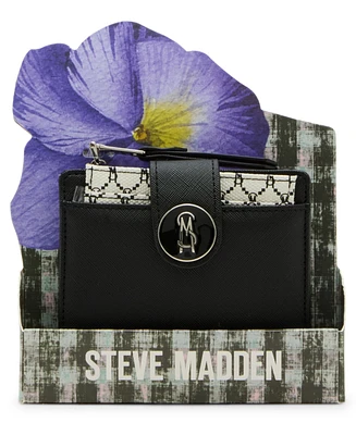 Steve Madden Bjadyn-f Zipper Flower Box Wallet