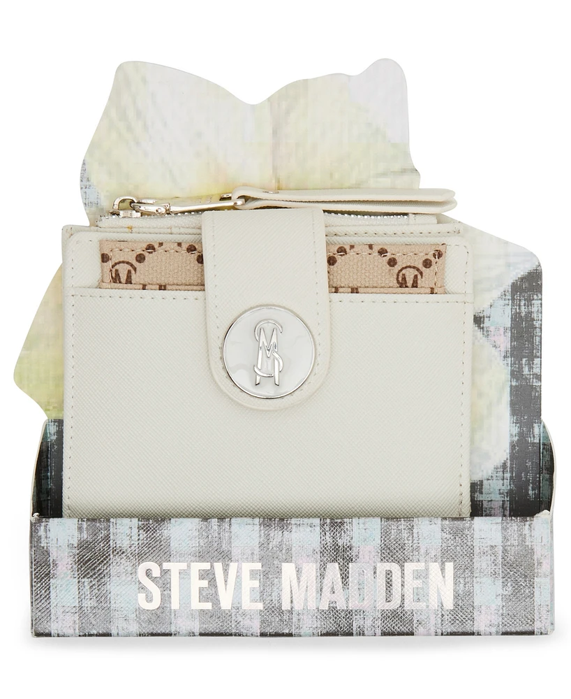 Steve Madden Bjadyn-f Zipper Flower Box Wallet